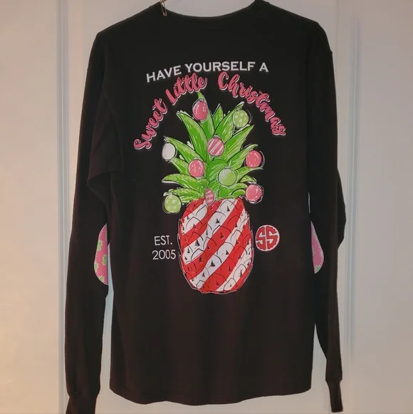 Simply Southern Black Long Sleeve Shirt, Medium, Arm Patch - Picture 2 of 6